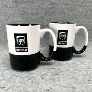 UPS NASCAR Coffee Mugs - Set of 2 - Collaboration Collectible Racing Memorabilia